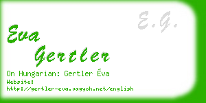 eva gertler business card